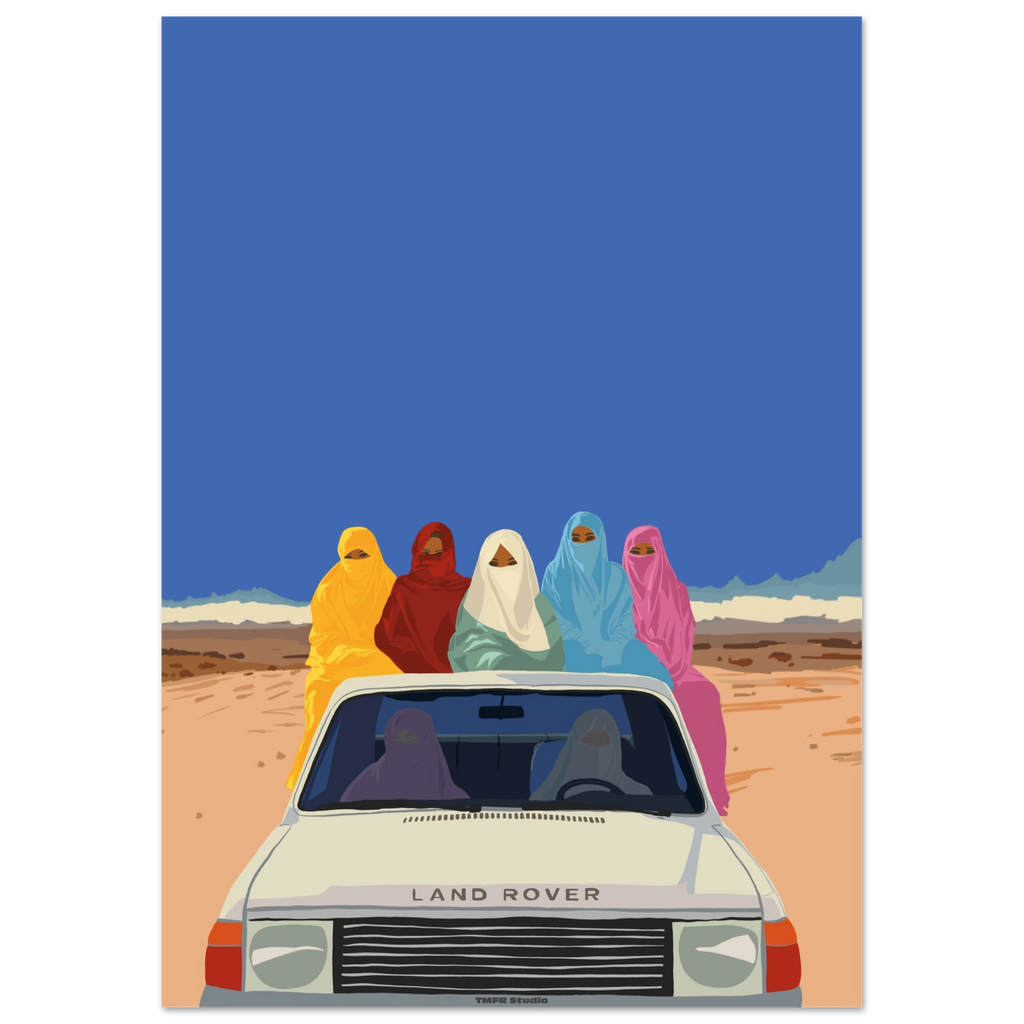 Colorful Arabic Women on a pick up truck
