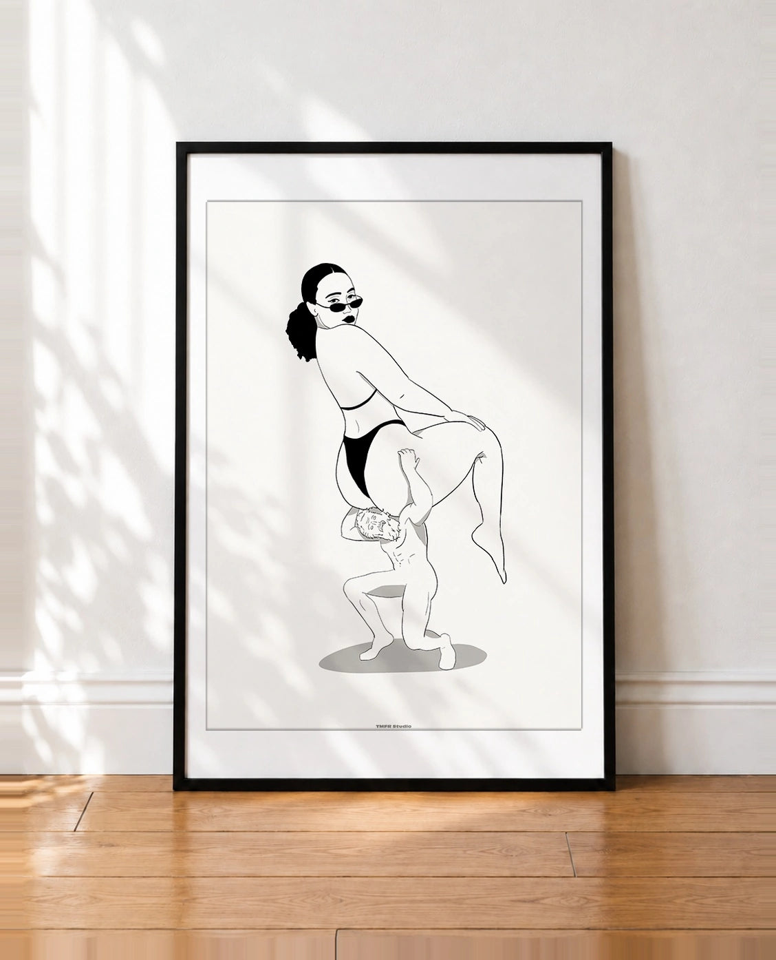 framed mythology greek god atlass carying a woman